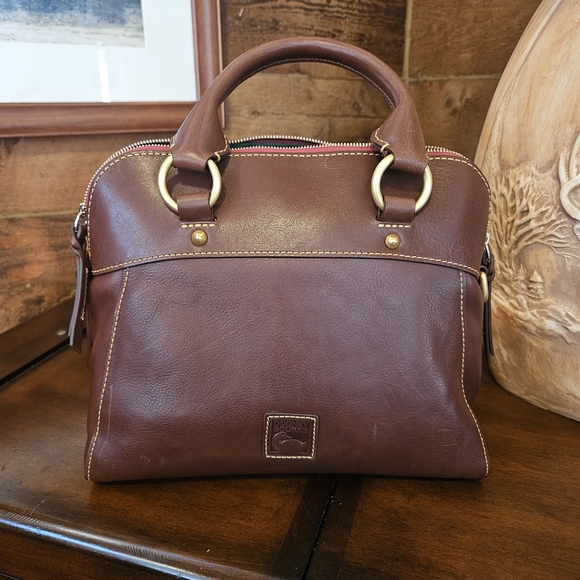 Vintage Dooney & Bourke Tan Leather Satchel - Picture 2 of 15